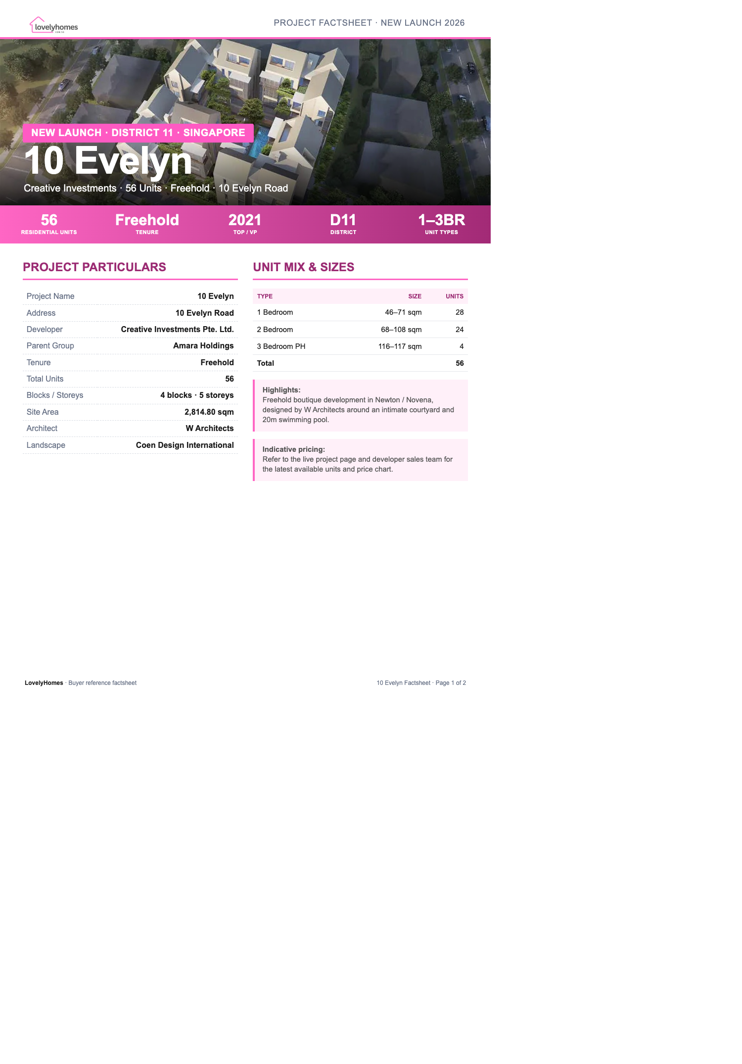 10 Evelyn LovelyHomes factsheet page 1 preview