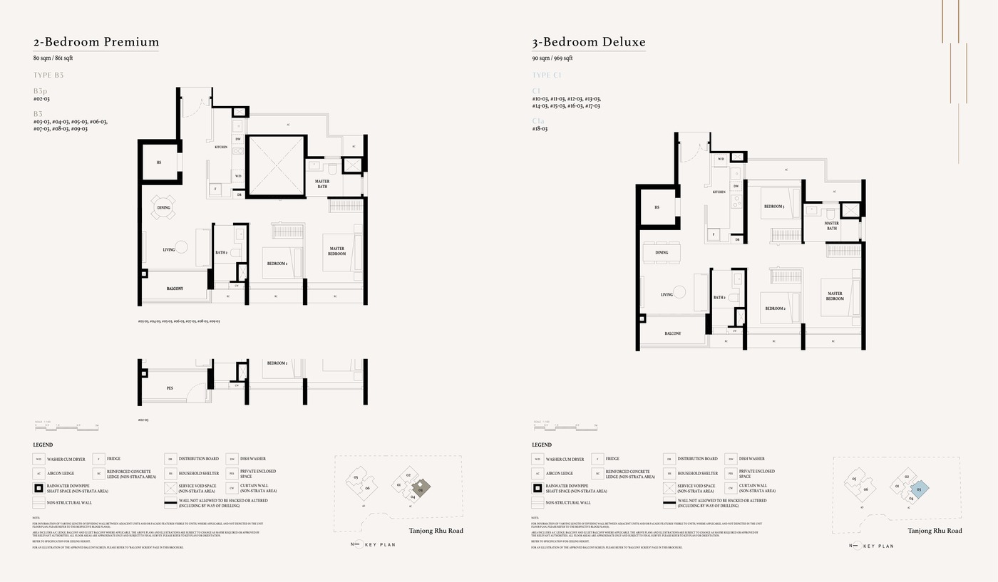 Arina East Residences 2 Bedroom Premium Type B2 floor plan