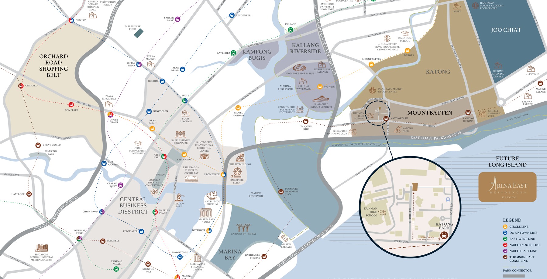 Arina East Residences location map
