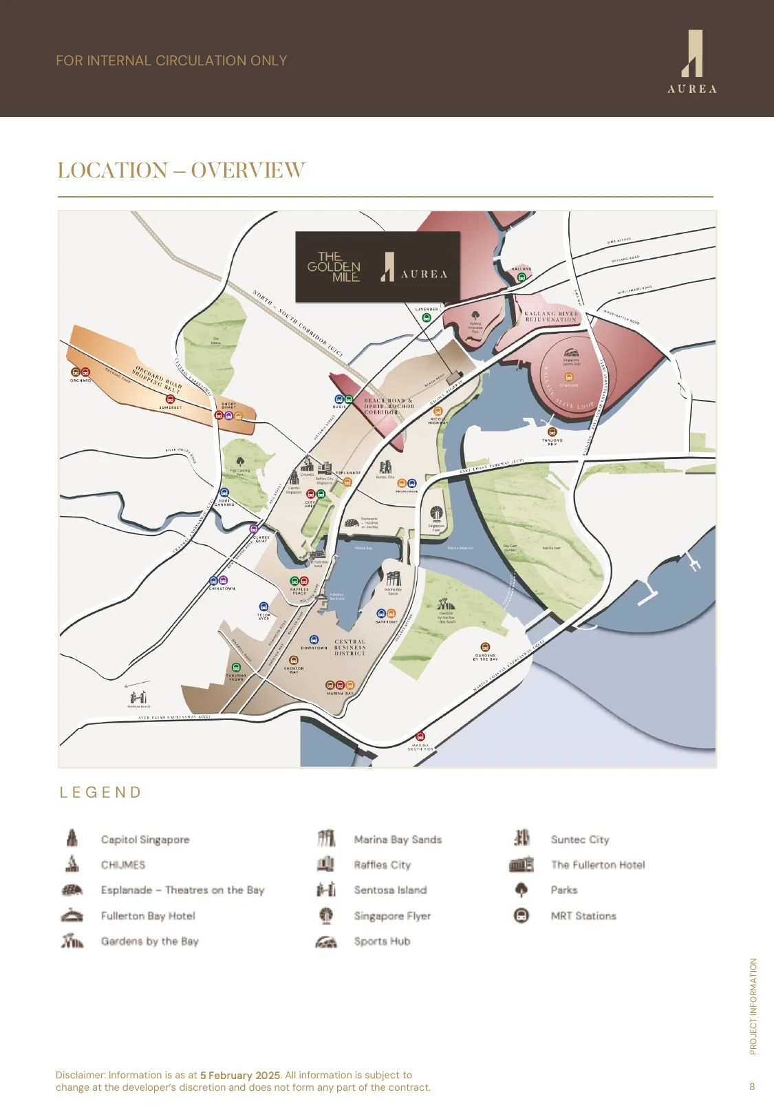 Aurea at Golden Mile location overview map — Beach Road District 7