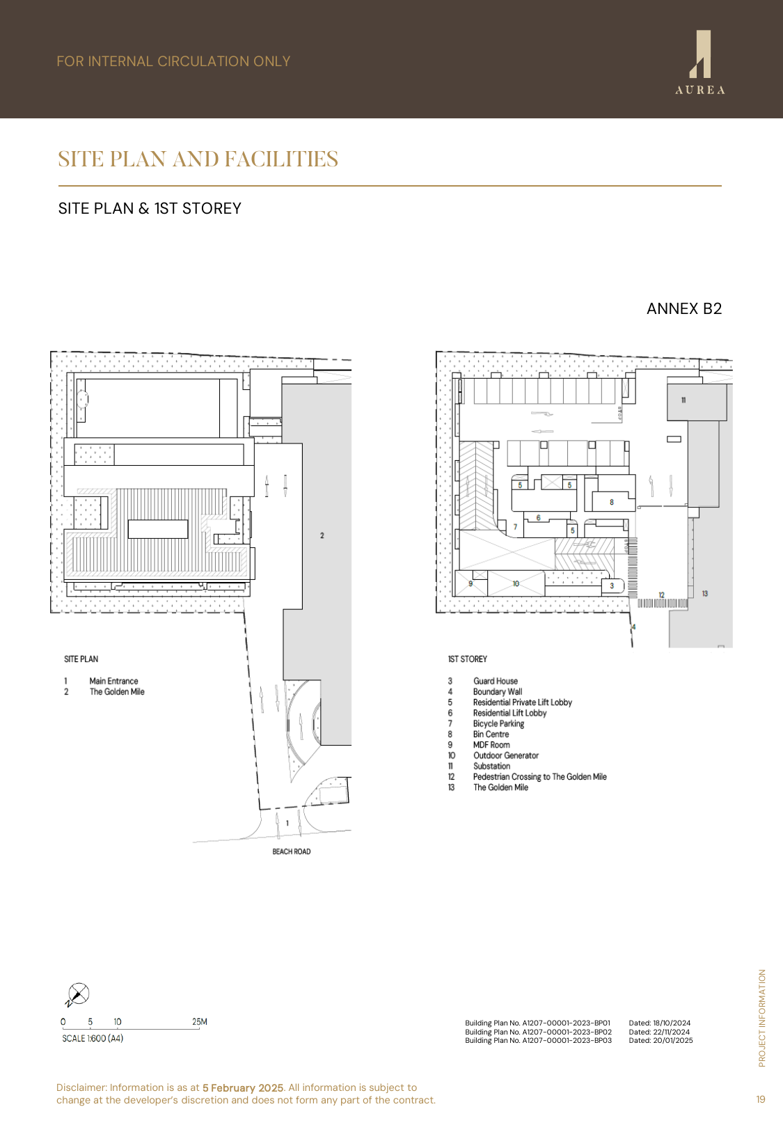 Aurea at Golden Mile site plan — 1st storey