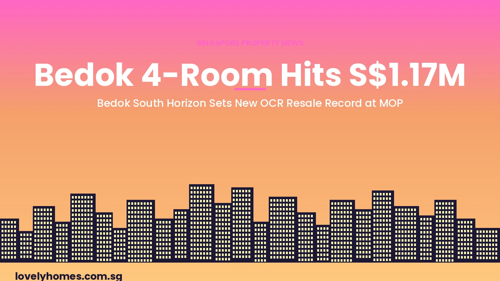 Bedok South Horizon 4-room HDB resale record S$1.17 million April 2026