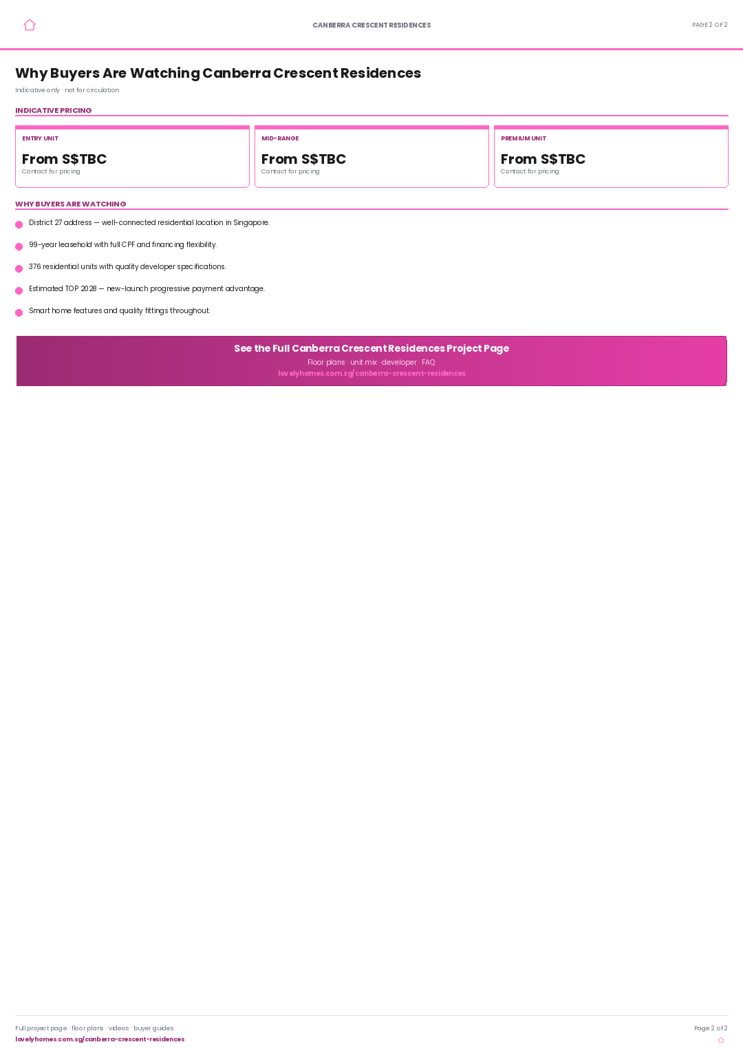 Canberra Crescent Residences LovelyHomes factsheet page 2