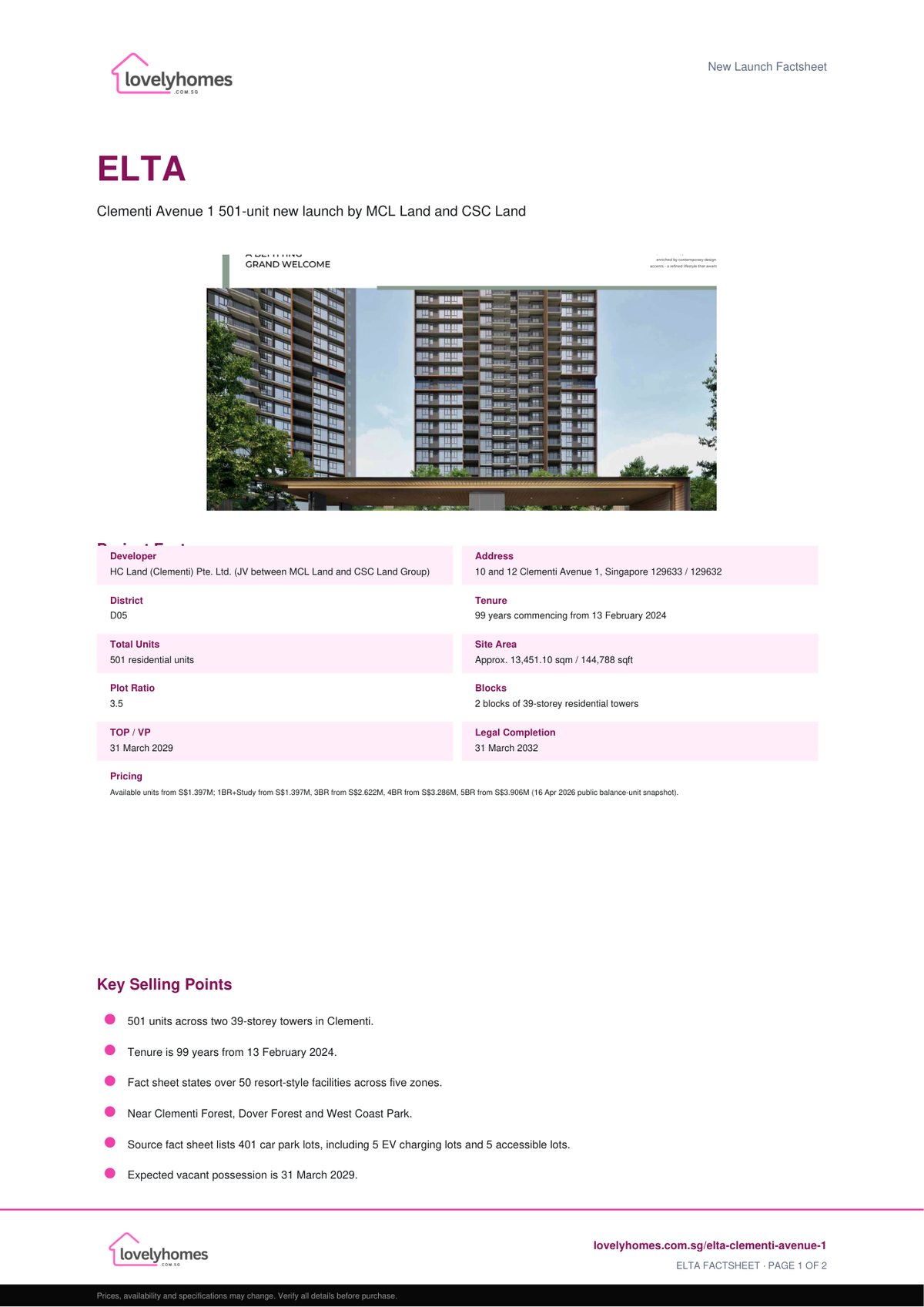 ELTA factsheet page 1 preview