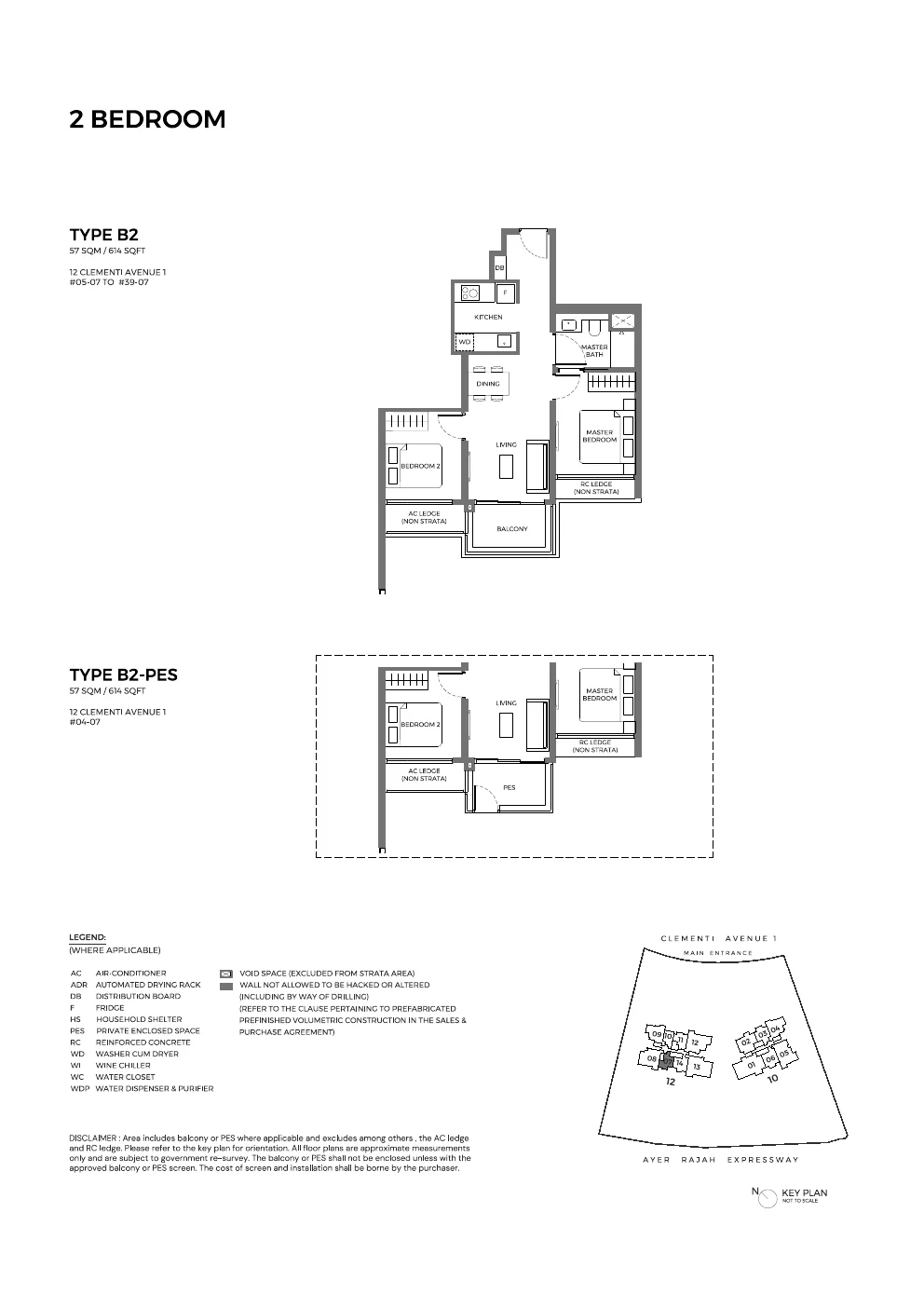 ELTA Clementi 2-bedroom floor plan