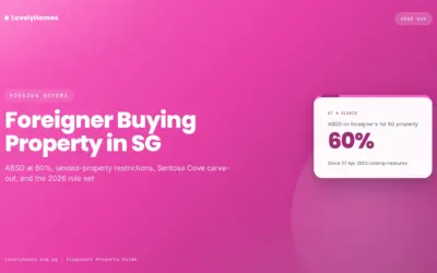 Foreigner Buying Property in Singapore: ABSD 60%, Restrictions & Sentosa Cove (2026)