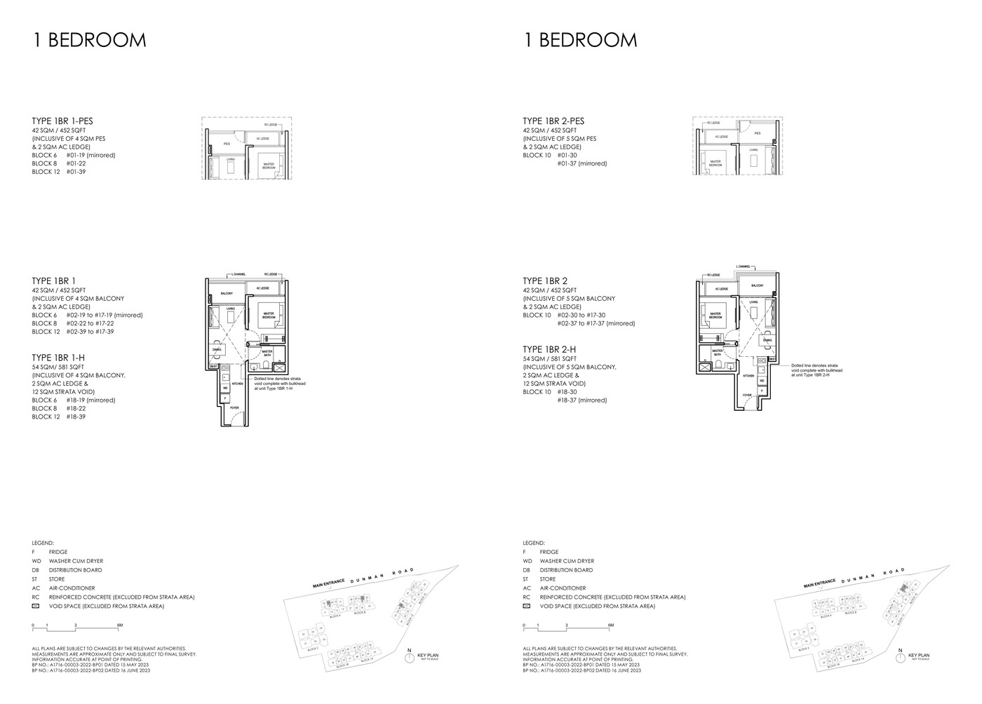 Grand Dunman 1 Bedroom Type 1BR floor plan