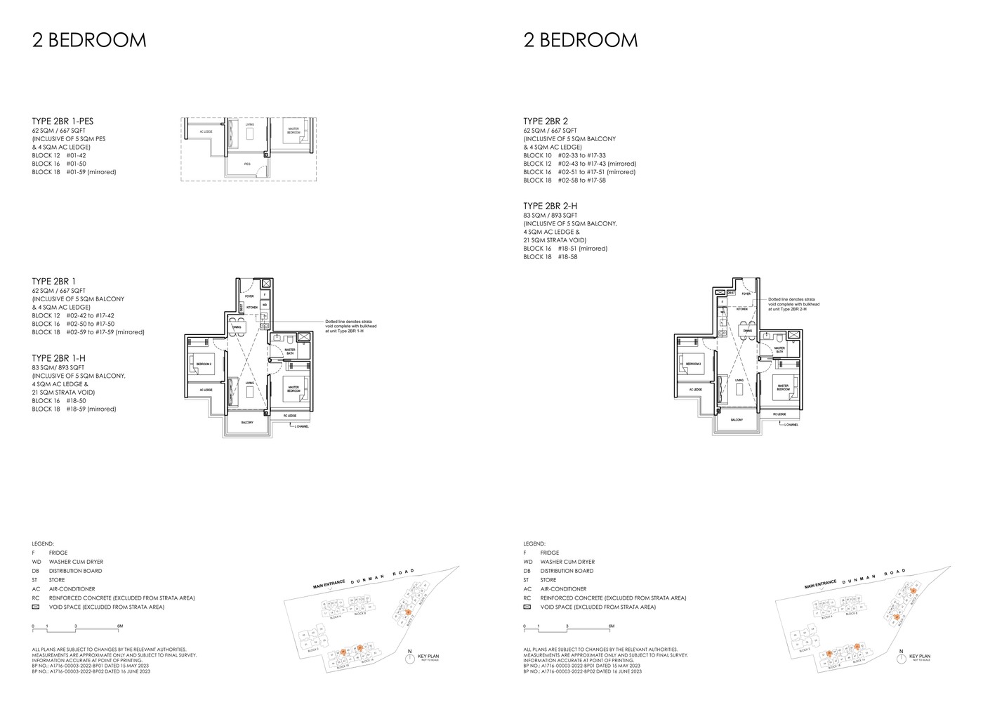 Grand Dunman 2 Bedroom Type 2BR floor plan