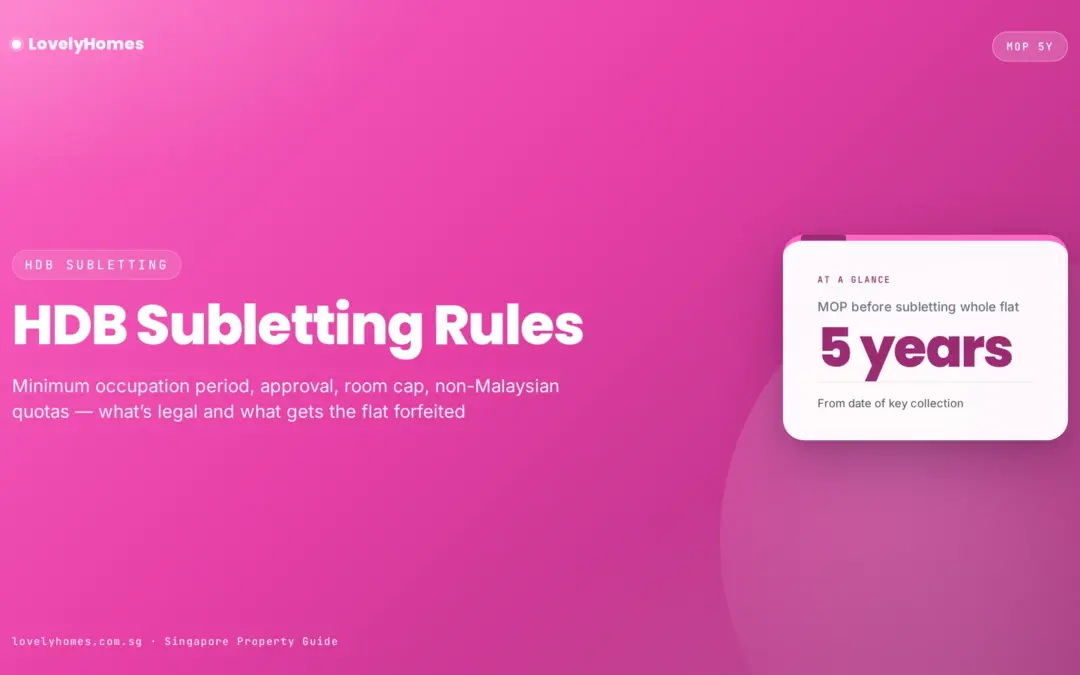 HDB Subletting Rules (2026): MOP, Approval, Room Caps and Red Lines