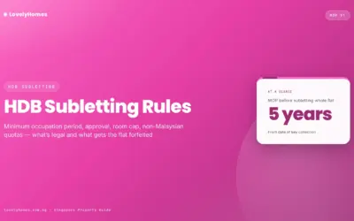 HDB Subletting Rules (2026): MOP, Approval, Room Caps and Red Lines