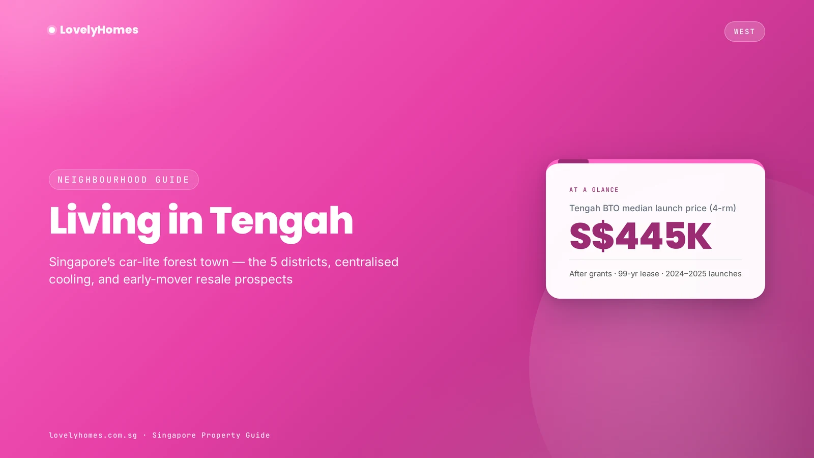 Living in Tengah Singapore 2026 — LovelyHomes branded hero