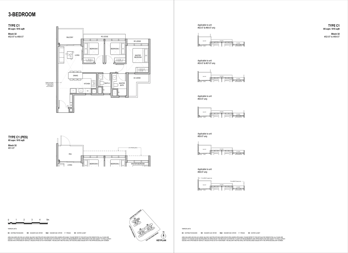 Lentoria 3 Bedroom Type C1 floor plan