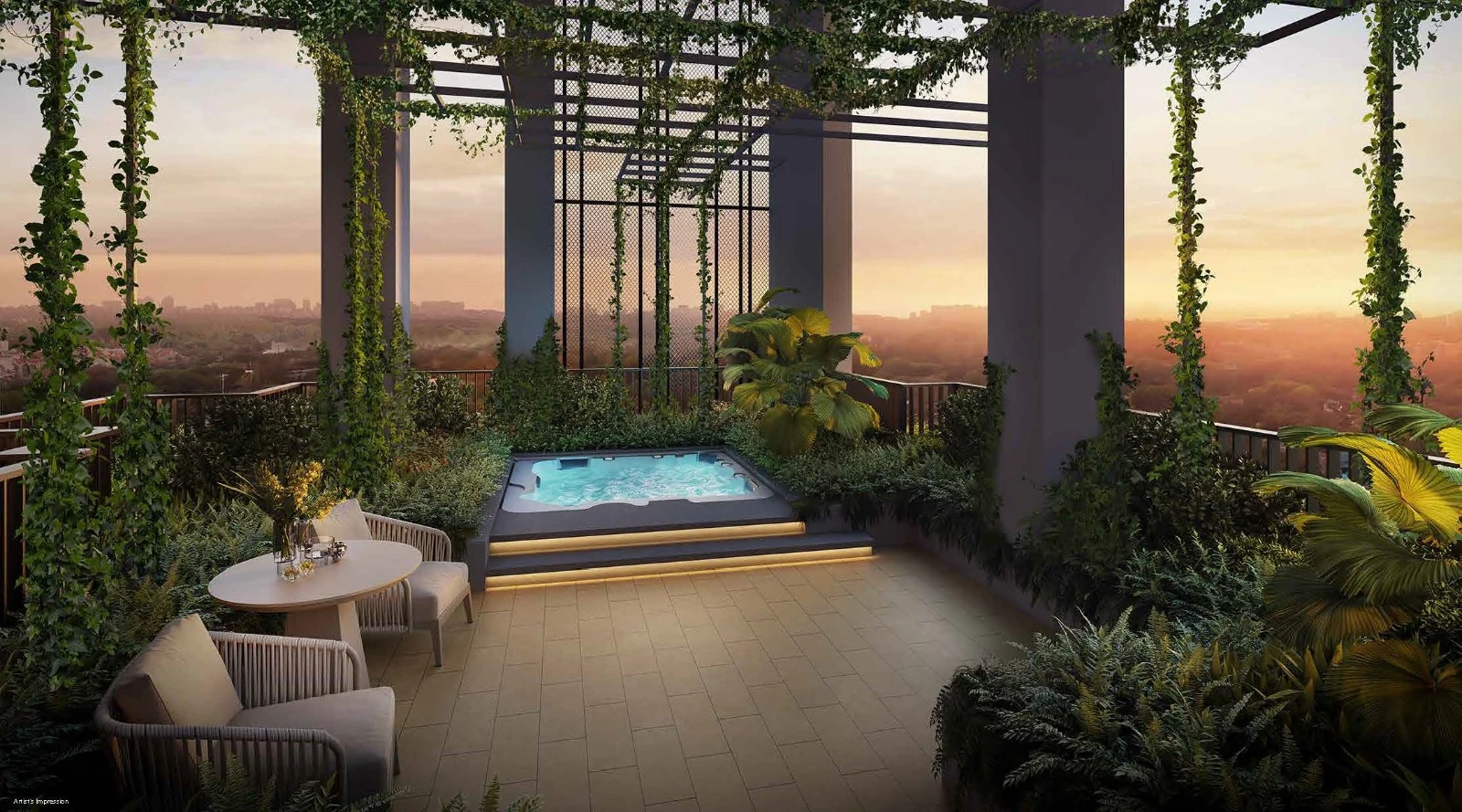 Lentoria Level 14 sky jacuzzi artist impression