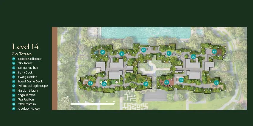 Lentoria Level 14 sky terrace plan