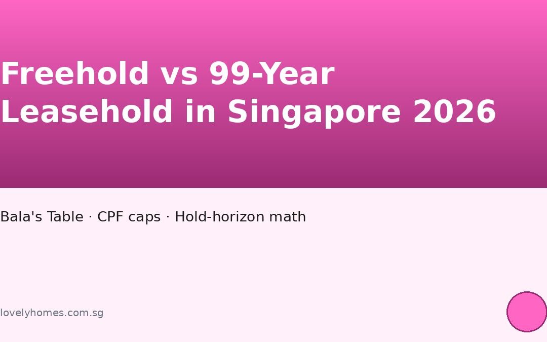 Freehold vs 99-Year Leasehold in Singapore 2026: Which Should You Buy?