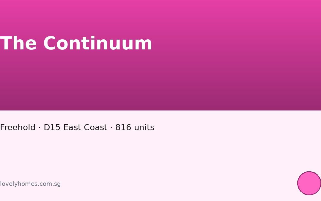 The Continuum: 816-Unit Freehold East Coast Launch (2026 Guide)