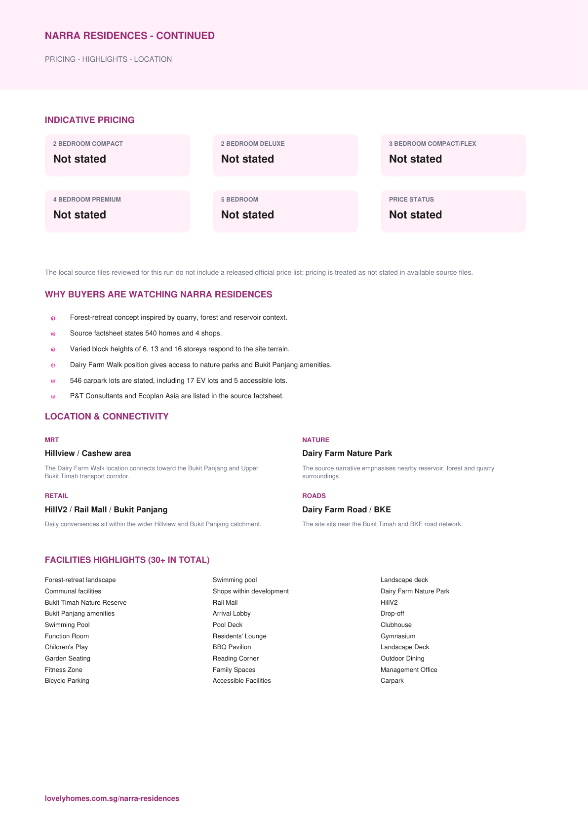 Narra Residences factsheet page 2