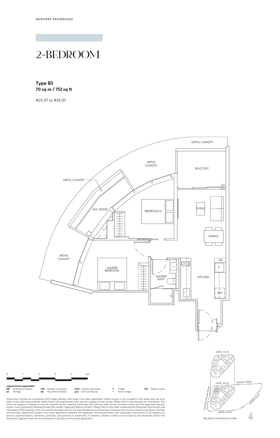 Newport Residences 2-Bedroom Type B3 floor plan