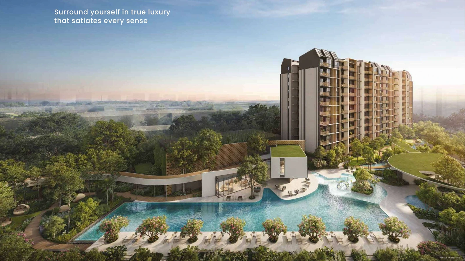 Norwood Grand pool deck and residential blocks artist impression