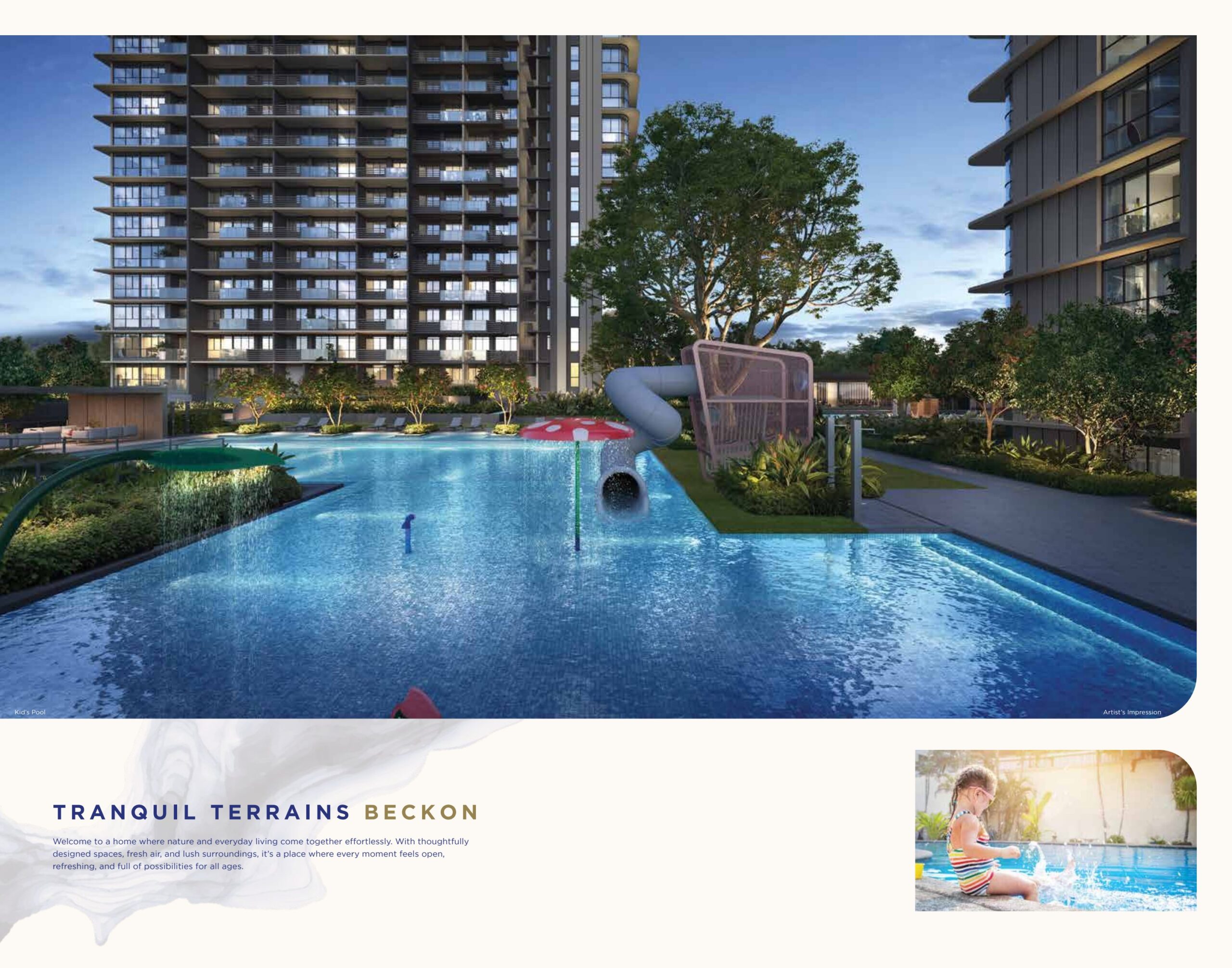 One Marina Gardens family and children's pool deck