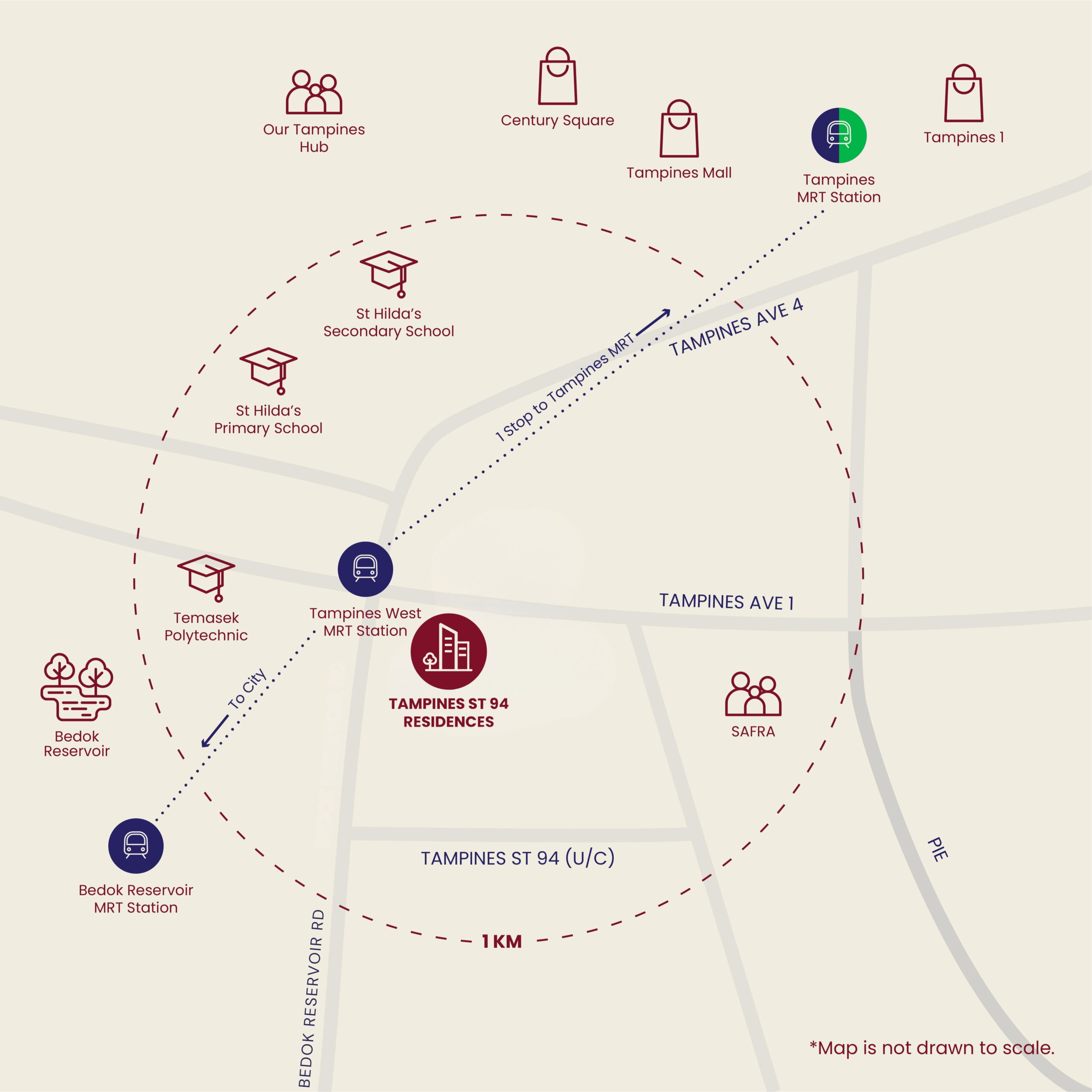 Pinery Residences location map
