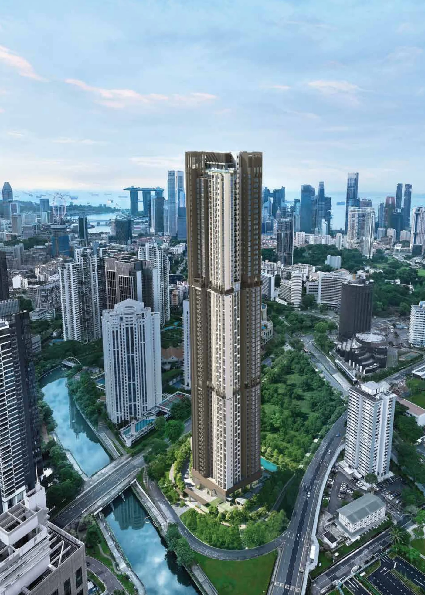 Promenade Peak Zion Road Singapore twin-facade architectural view