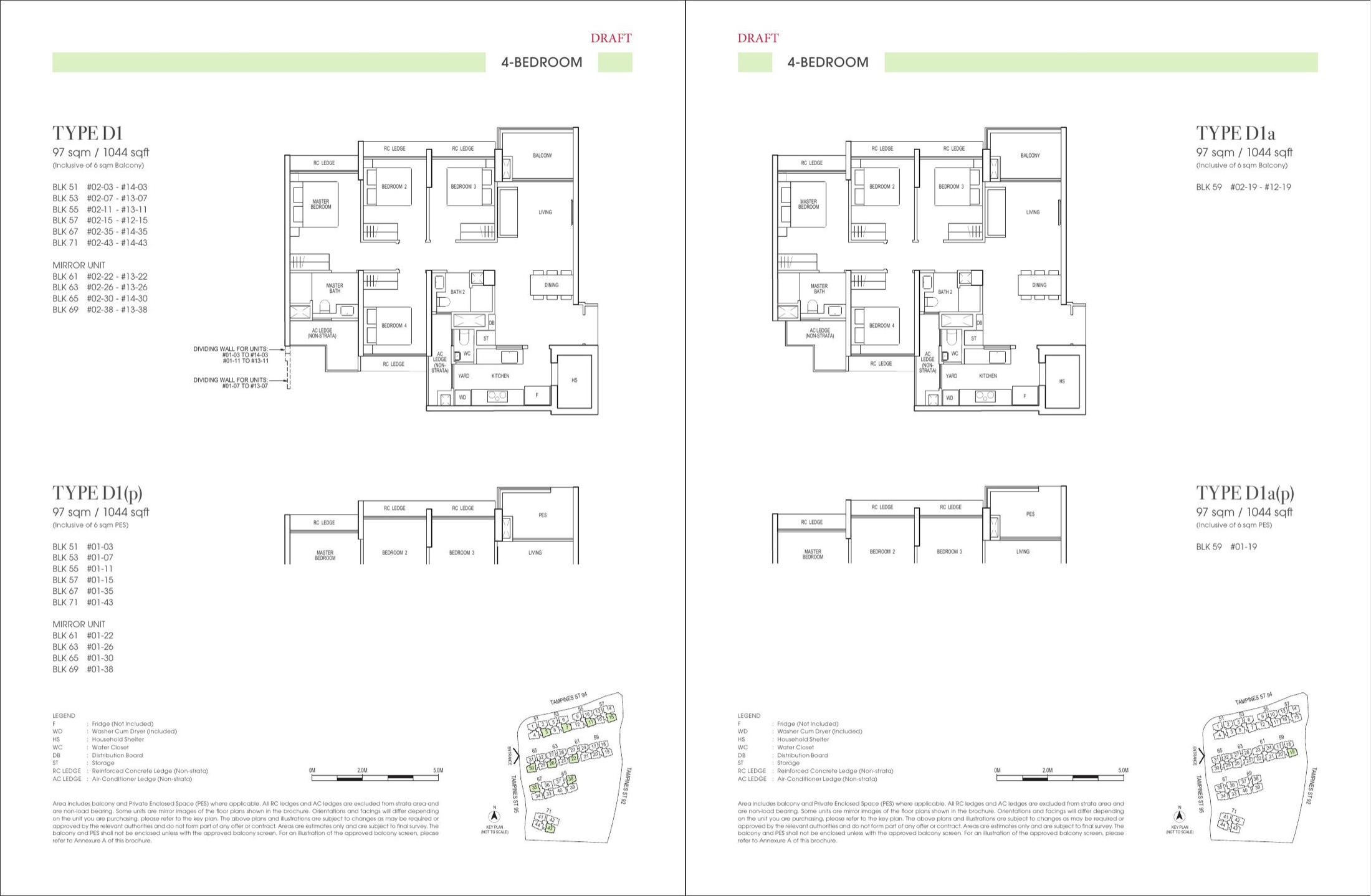 Rivelle Tampines 3 Bedroom Premium Patio representative floor plan
