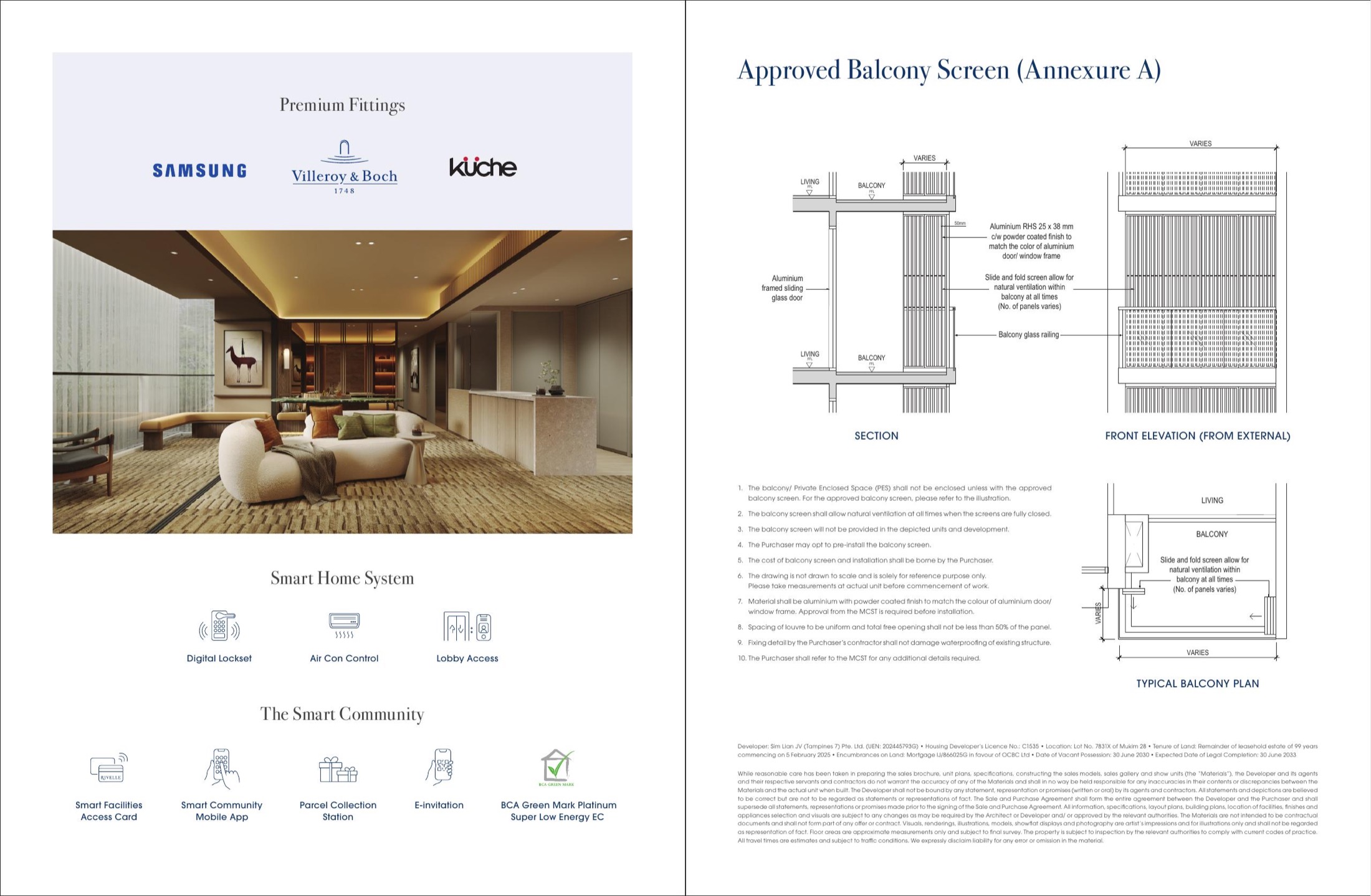 Rivelle Tampines 5 Bedroom E1 representative floor plan