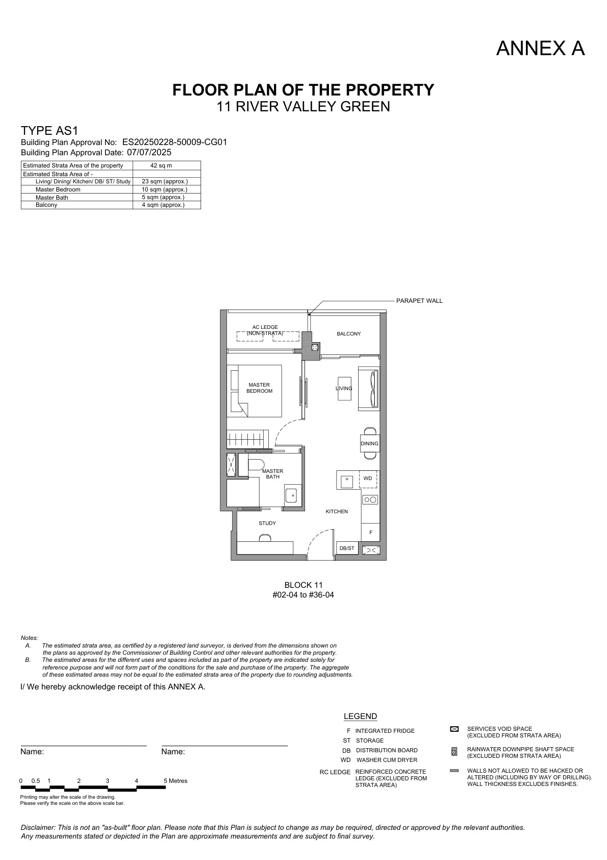 River Green 1 Bedroom + Study AS1 floor plan