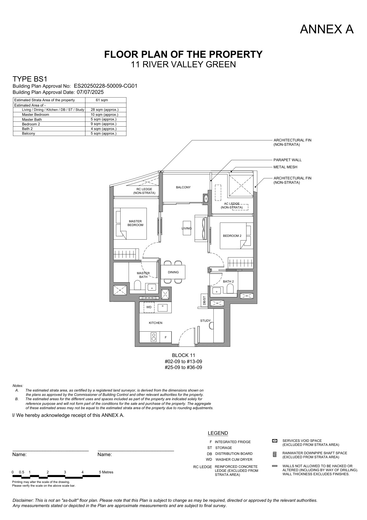River Green 2 Bedroom + Study BS1 floor plan