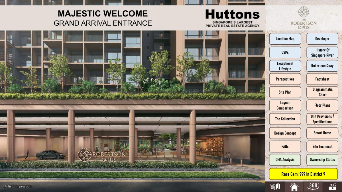 The Robertson Opus aerial view Robertson Quay Singapore River District 9