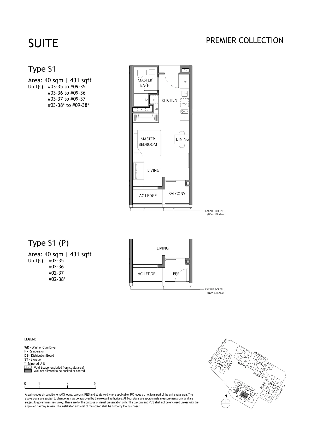 The Robertson Opus floor plan 2 bedroom Singapore River D09