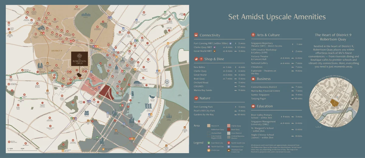 The Robertson Opus location map Fort Canning MRT Robertson Quay Clarke Quay