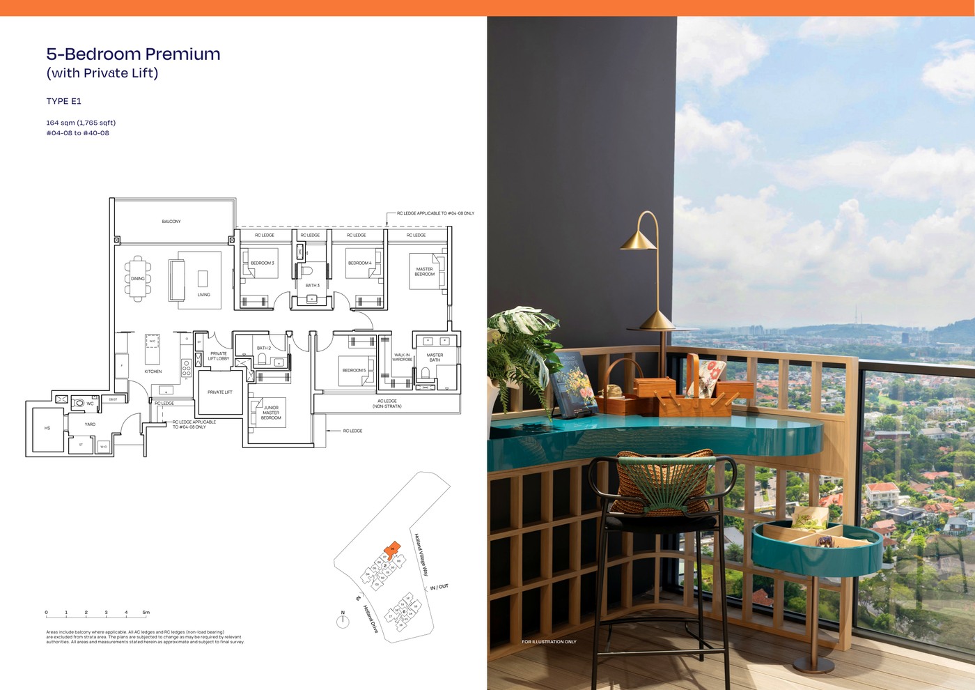 Skye At Holland 5 Bedroom Premium Type E1 floor plan