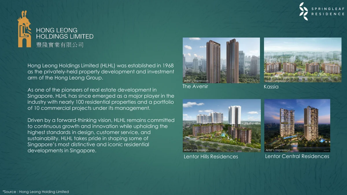 Springleaf Residence aerial view Upper Thomson Road nature forest Springleaf MRT