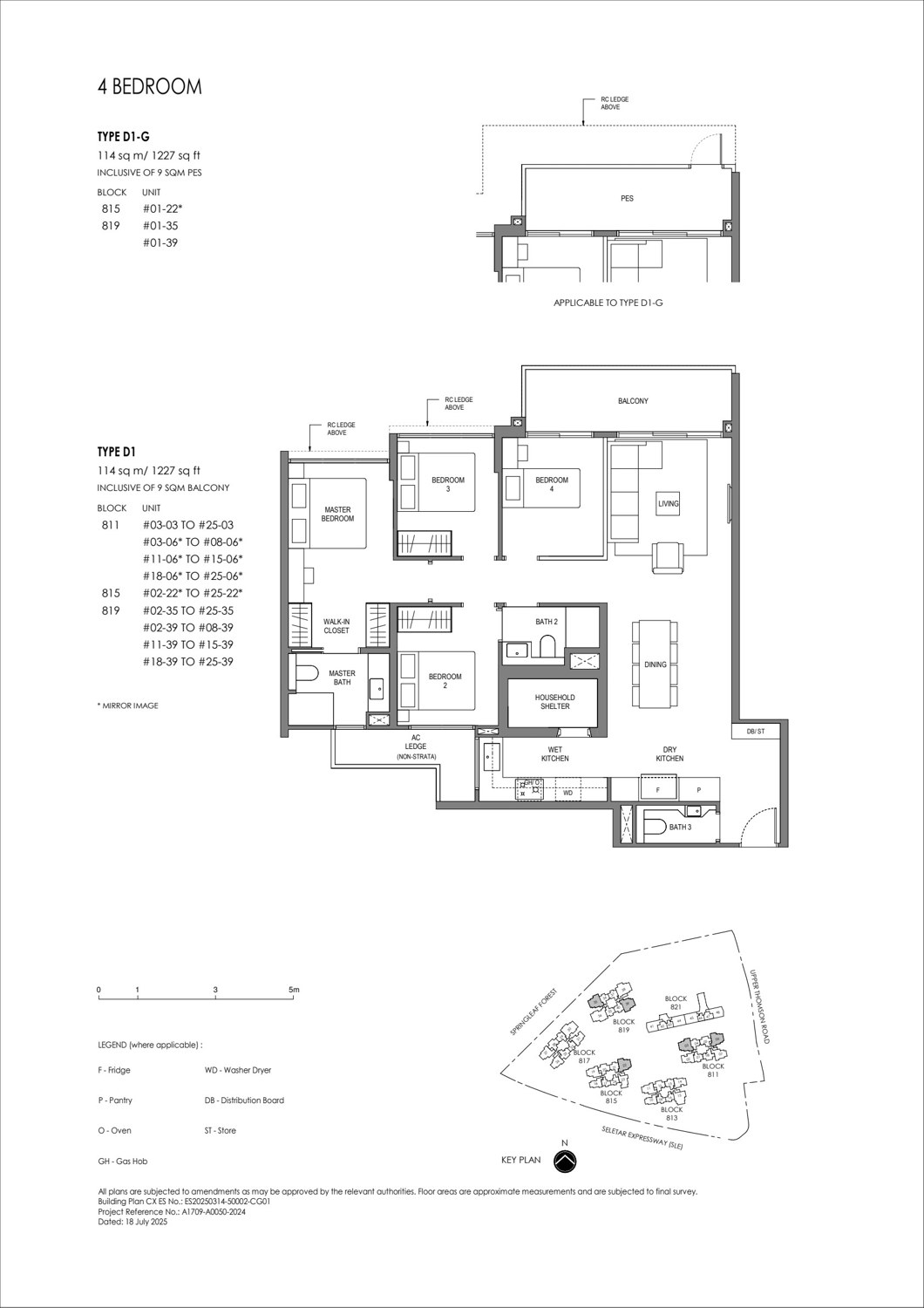 Springleaf Residence 4 Bedroom Type D1 floor plan