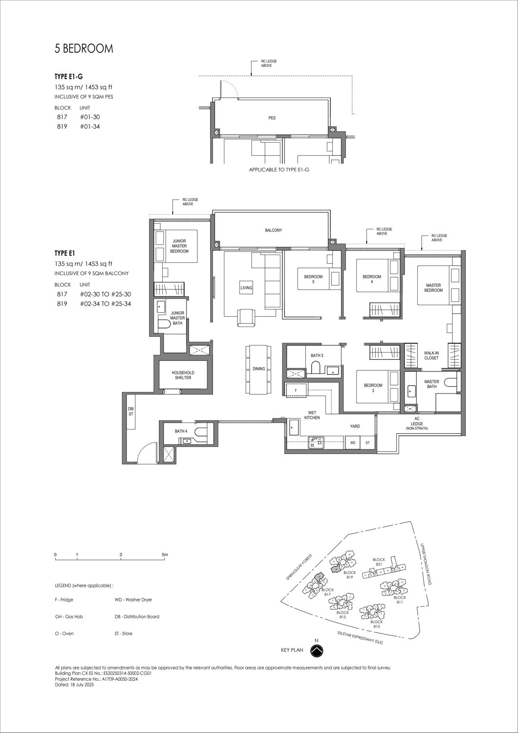 Springleaf Residence 5 Bedroom Type E1 floor plan
