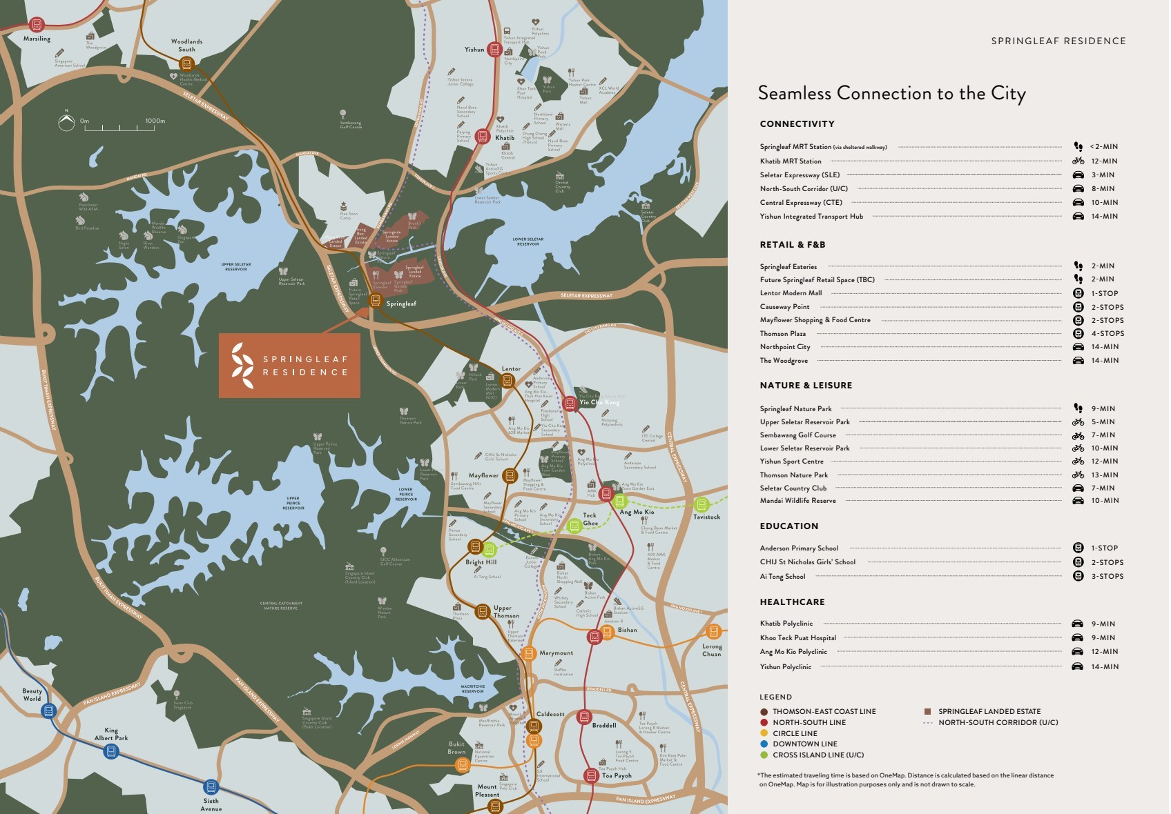 Springleaf Residence location and connectivity map