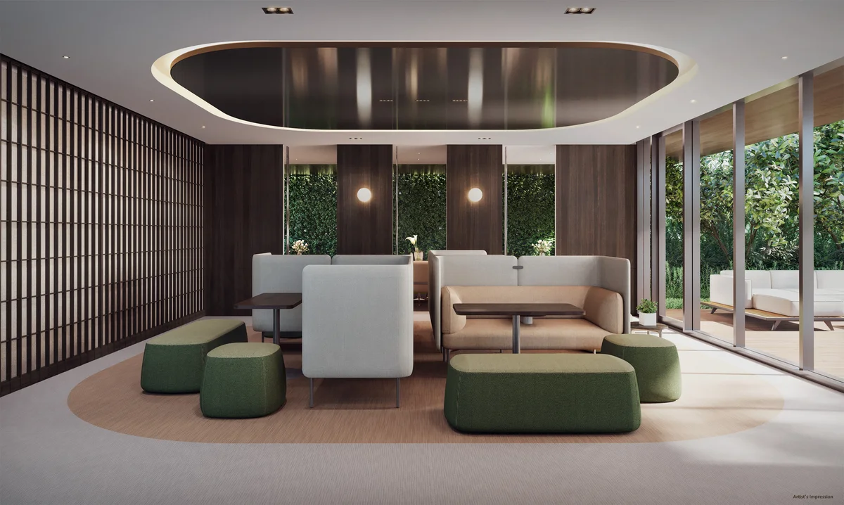 Tembusu Grand co-working lounge residents workspace