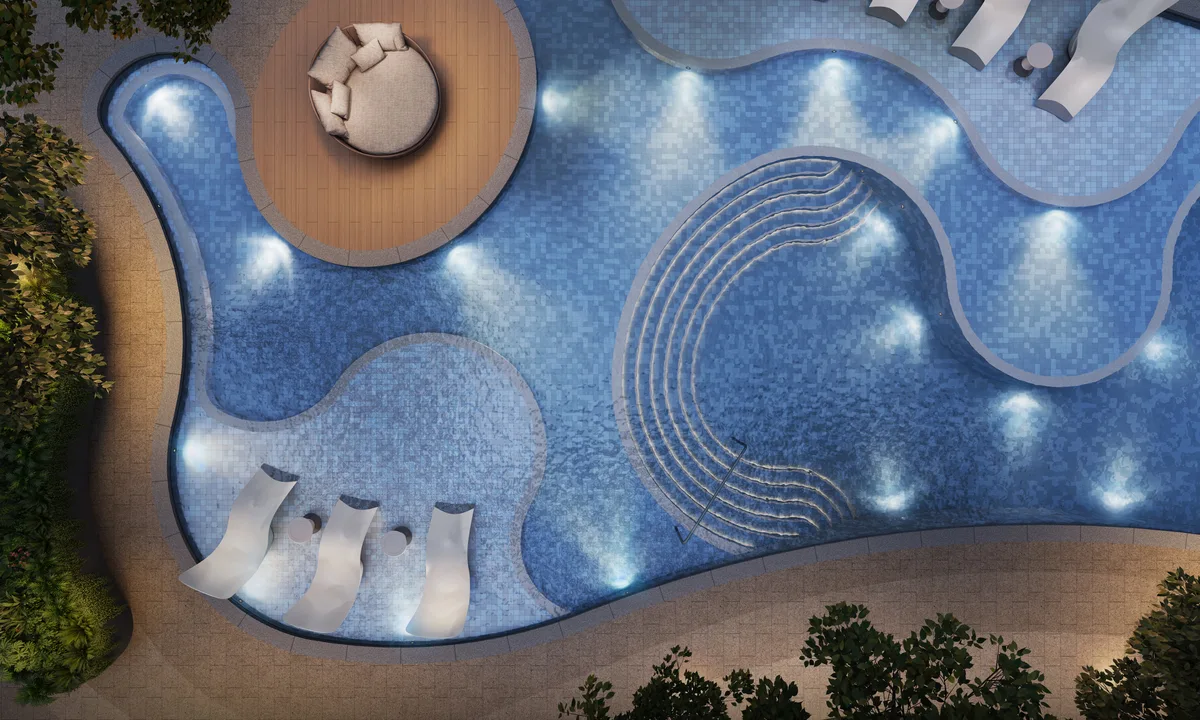 Tengah Garden Residences clubhouse and facilities render — artist's impression