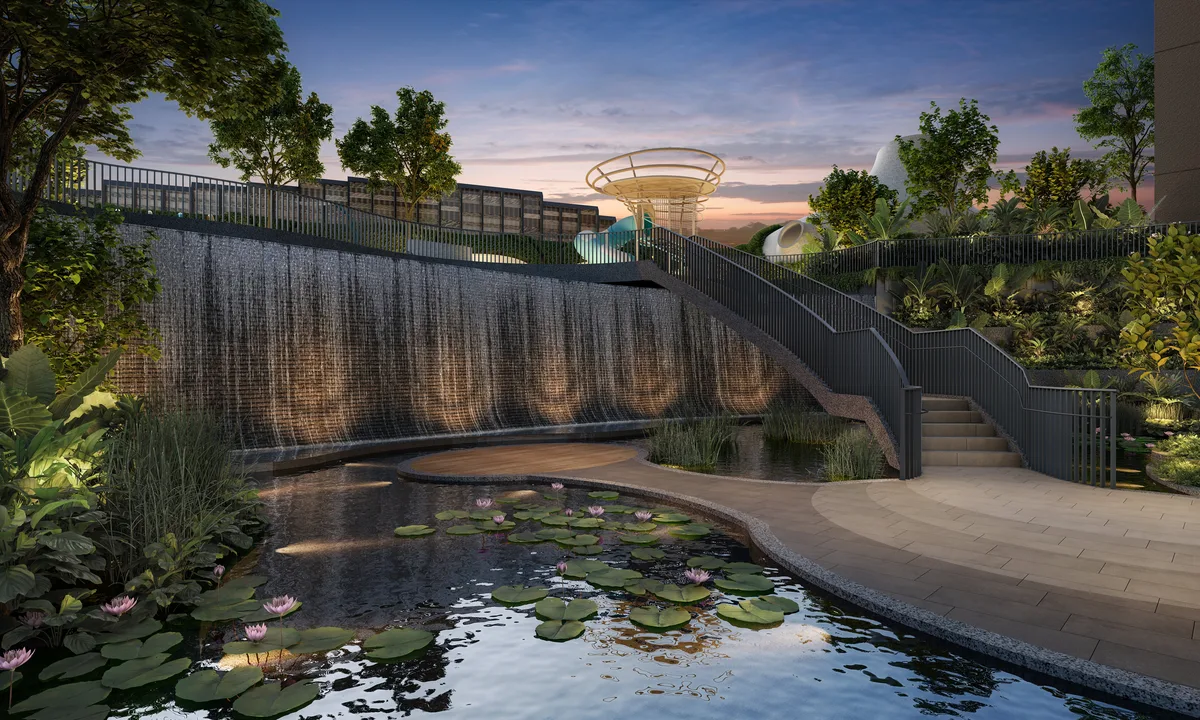 Tengah Garden Residences sky terrace render — artist's impression