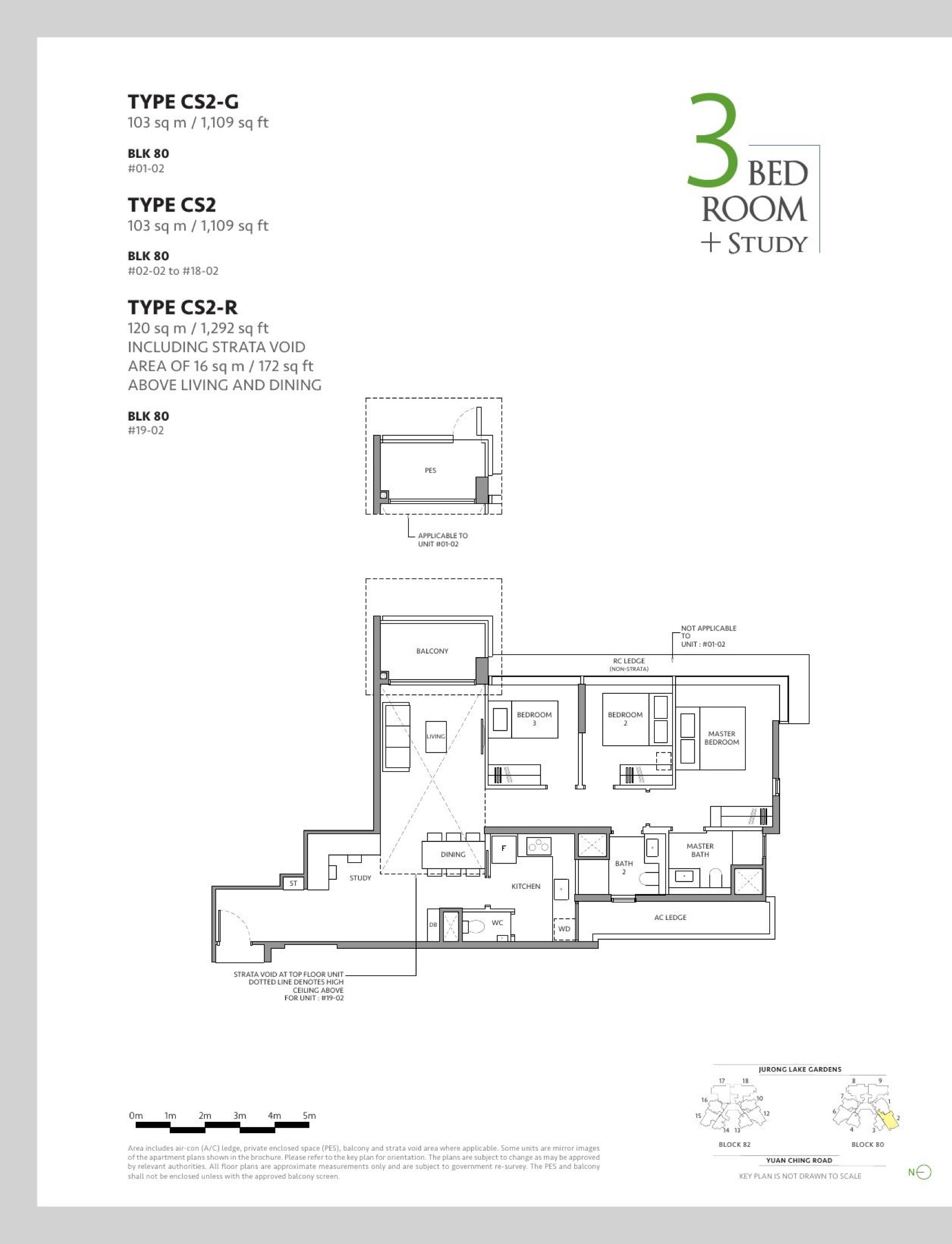 The Lakegarden Residences 3 Bedroom C1 representative floor plan