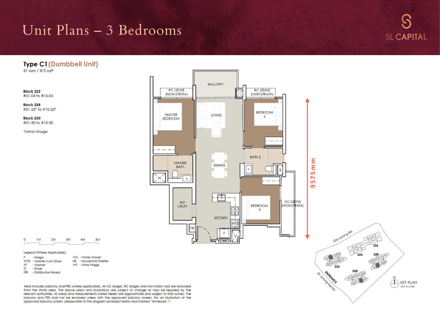 The Sen 3 Bedroom floor plan