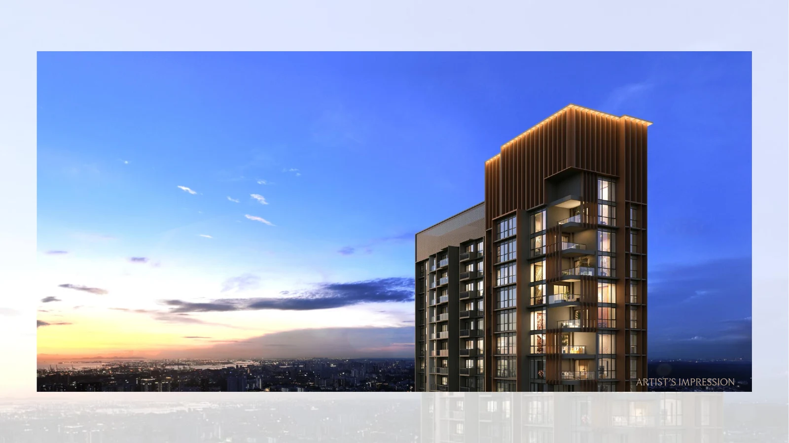 UPPERHOUSE at Orchard Boulevard twilight tower exterior render