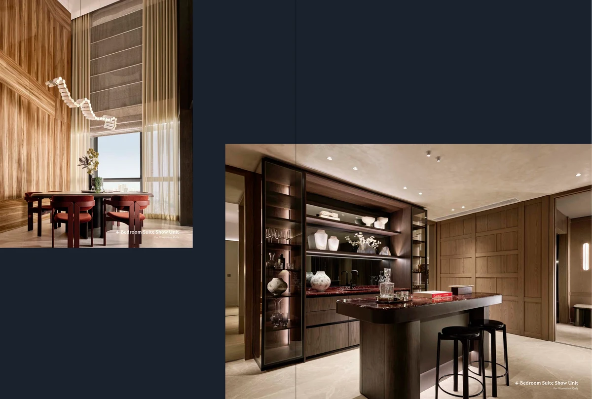UPPERHOUSE 4-Bedroom Suite interior dining and living space