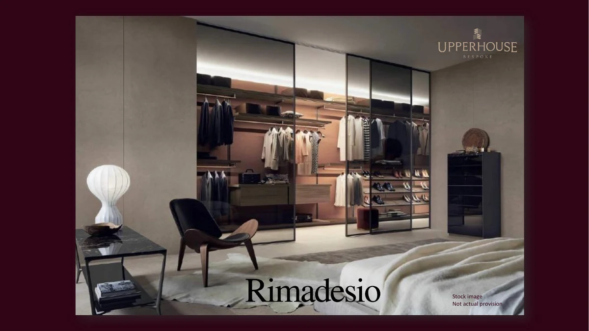 UPPERHOUSE Rimadesio walk-in wardrobe in master bedroom
