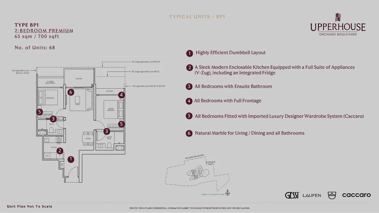 UPPERHOUSE 2-Bedroom Premium Plus Study floor plan BPS1 764 sqft