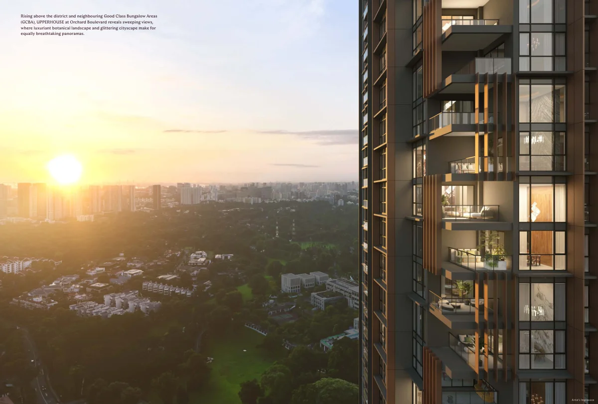 UPPERHOUSE Orchard Boulevard panoramic views overlooking Orchard Road and Singapore skyline