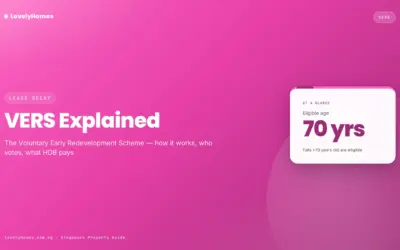 VERS Explained: Voluntary Early Redevelopment for Ageing HDB Flats