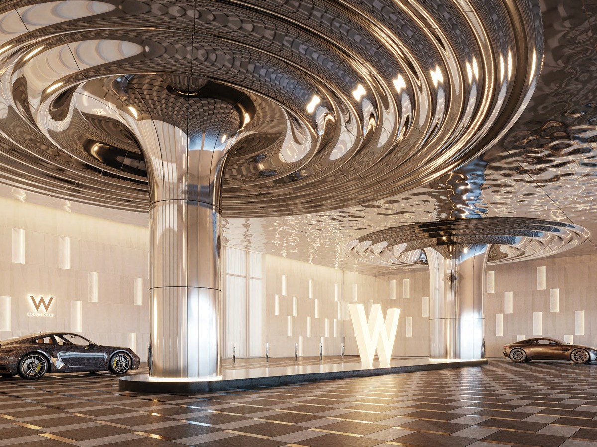 W Residences Marina View arrival lobby artist impression